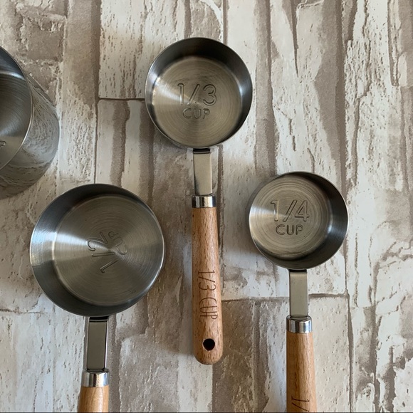 Rae Dunn Measuring Cups with Wood Handles - Picture 7 of 9
